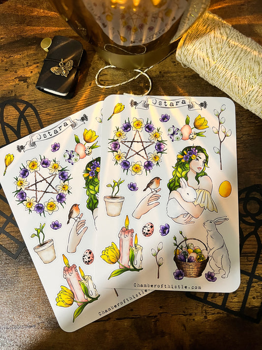 Ostara sticker sheet