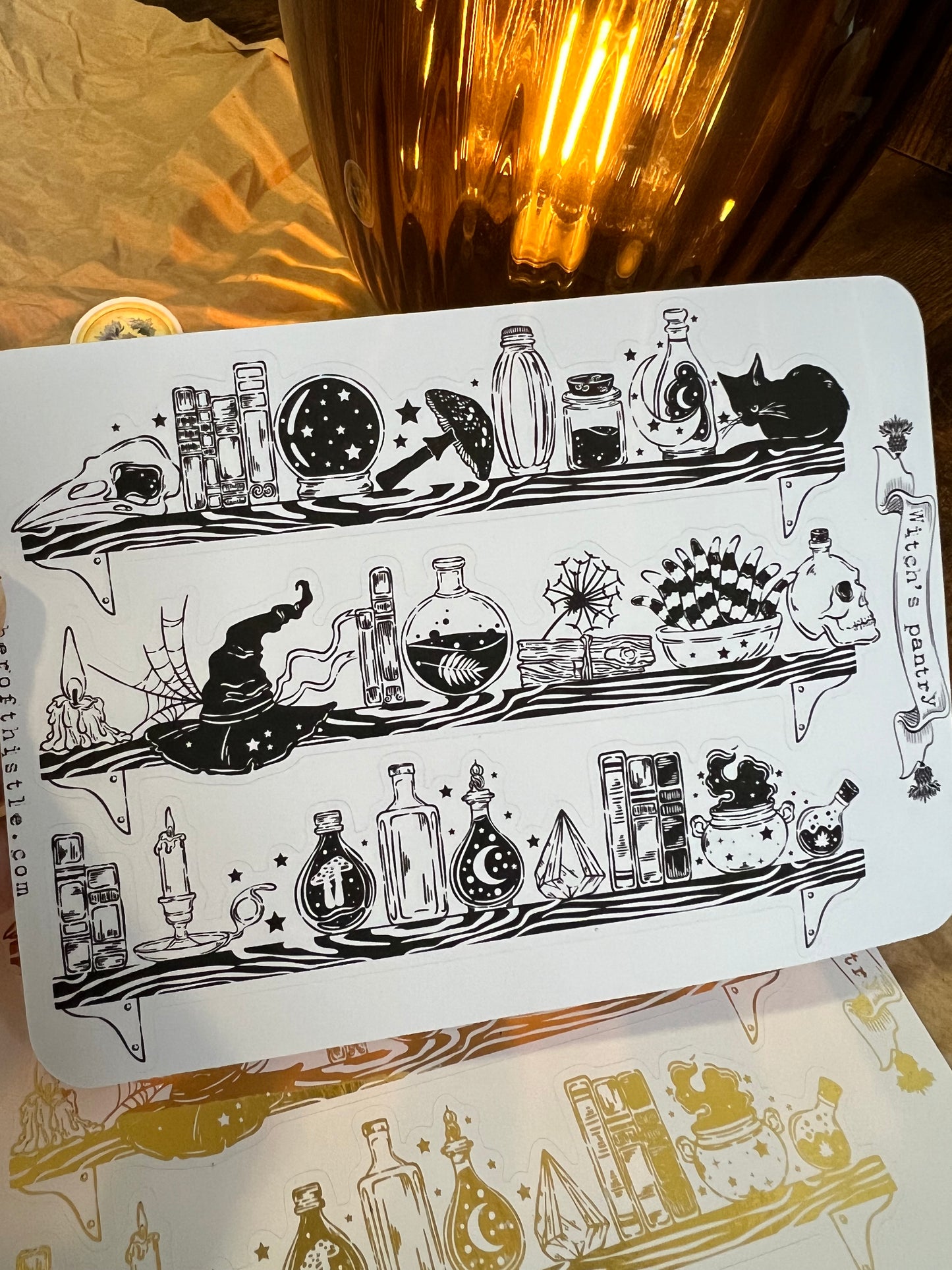 Witch’s pantry sticker sheet