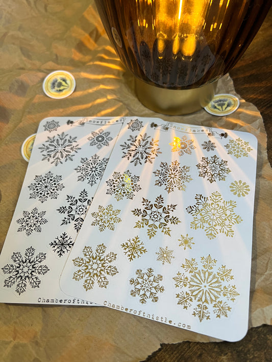 Snowflakes sticker sheet