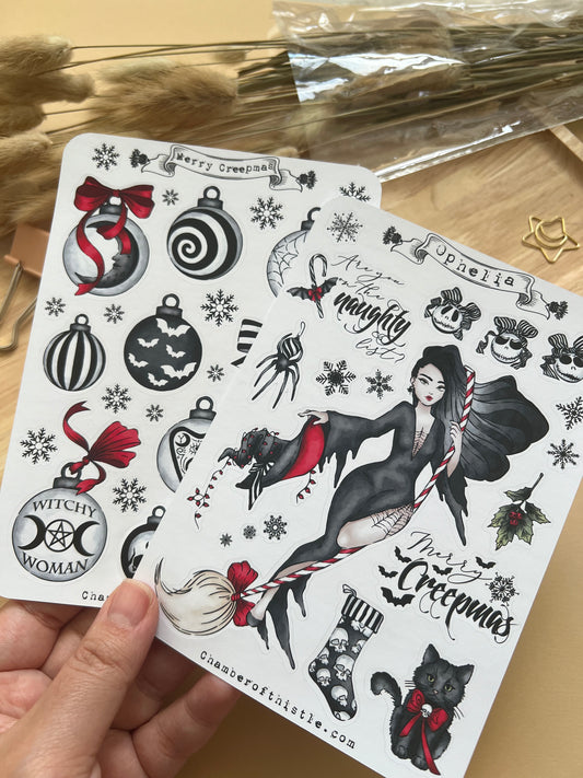 Merry Creepmas sticker sheet set