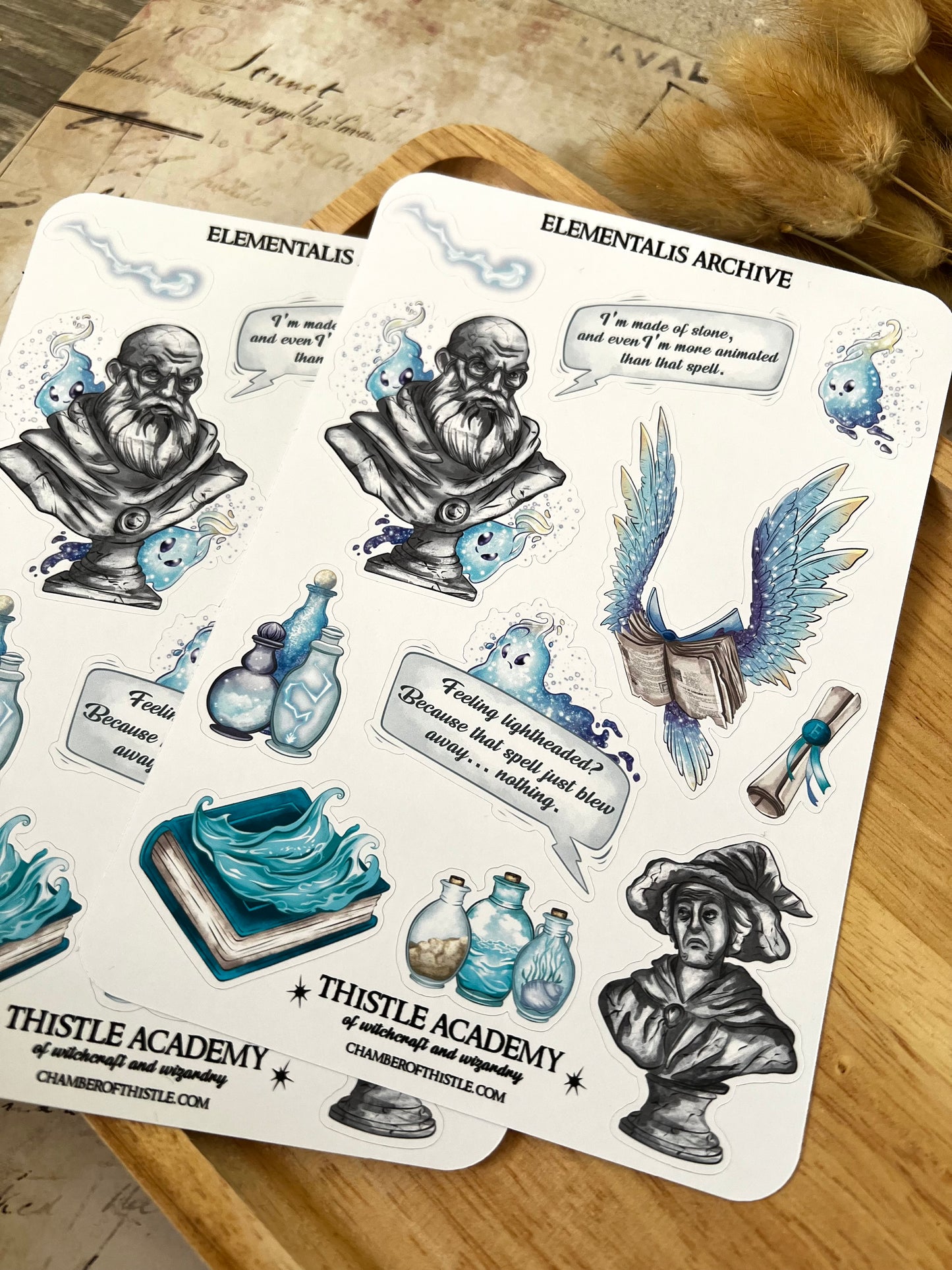 Elementalis Archive sticker sheet