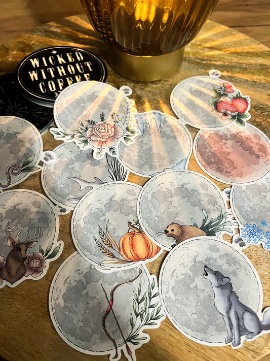 Full Moons Sticker Set