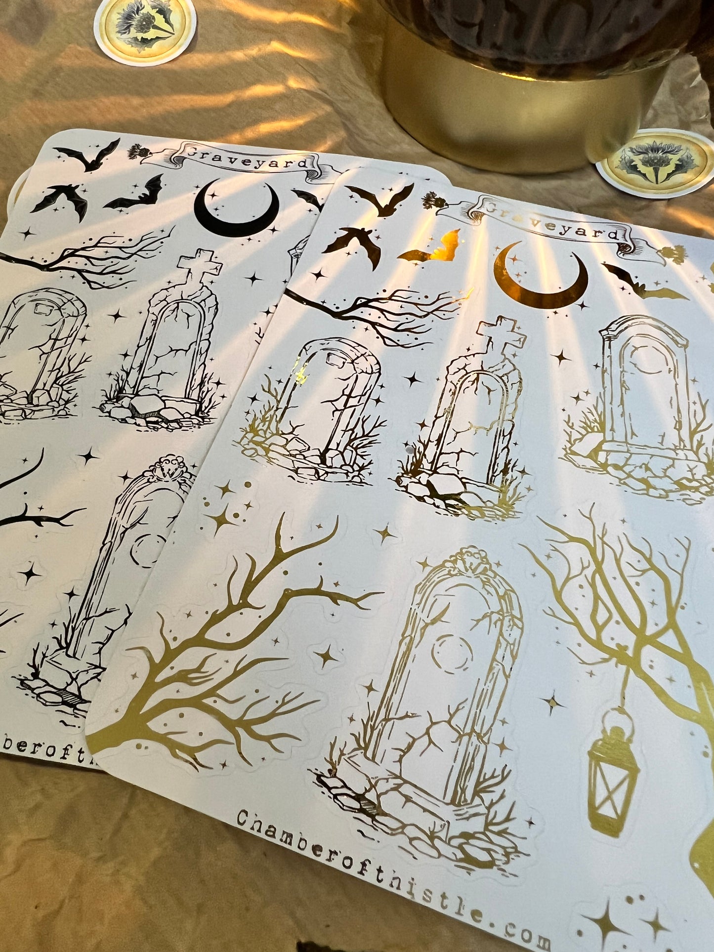 Graveyard sticker sheet