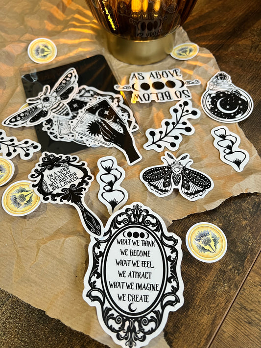 Witchy Vinyl Sticker (transparent, wasserfest)