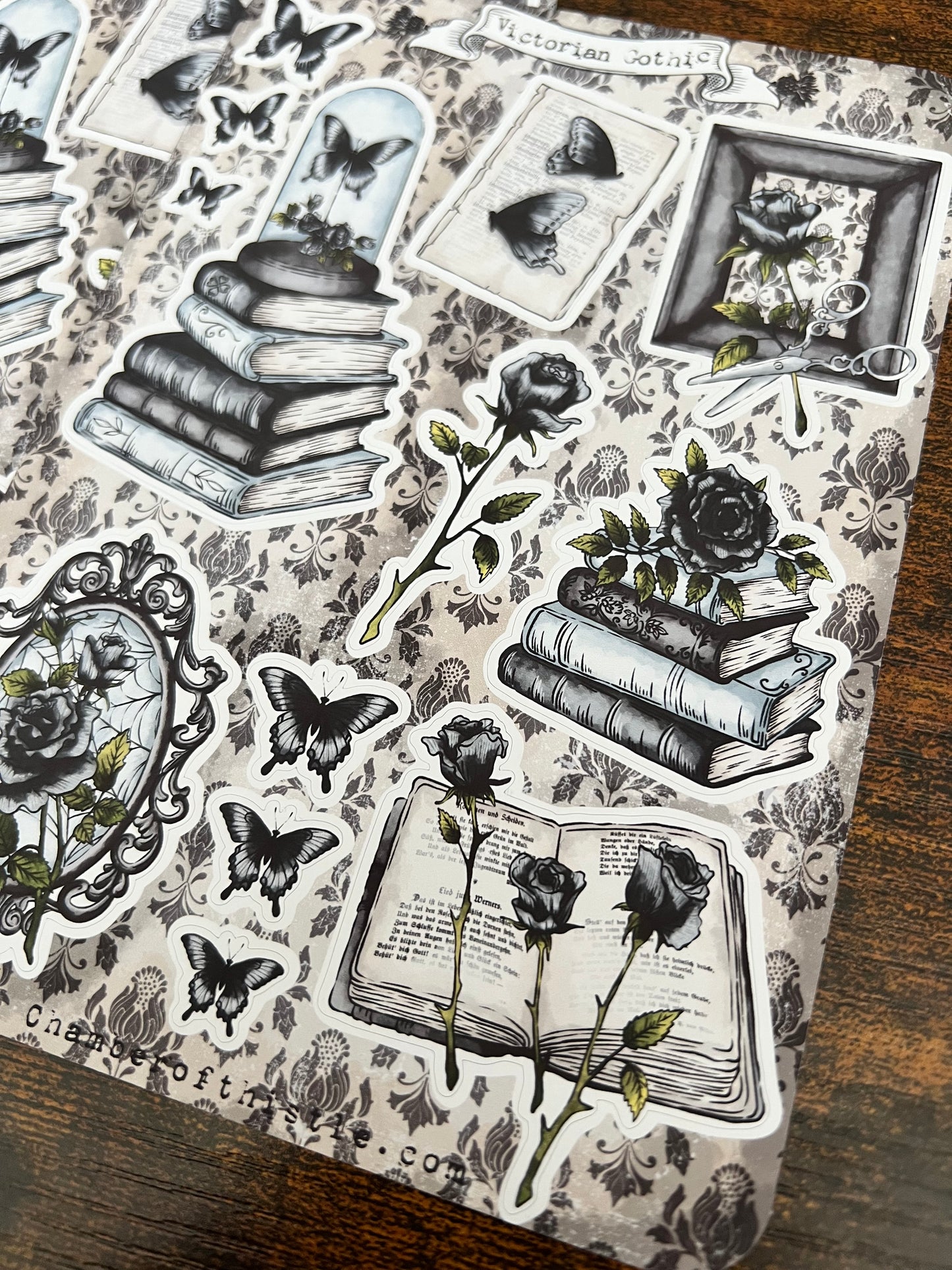 Victorian gothic sticker sheet