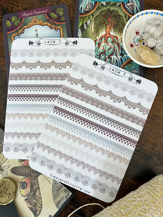 Lace I lookbook sticker sheet