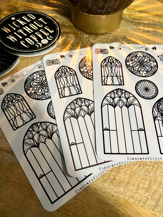 Gothic Windows Sticker Sheet