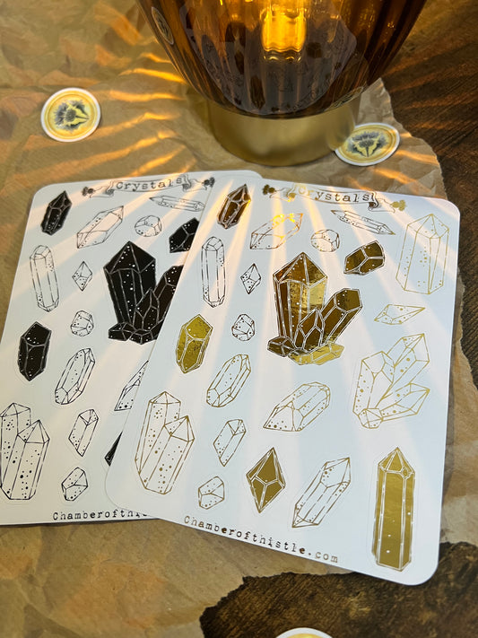 Crystals sticker sheet