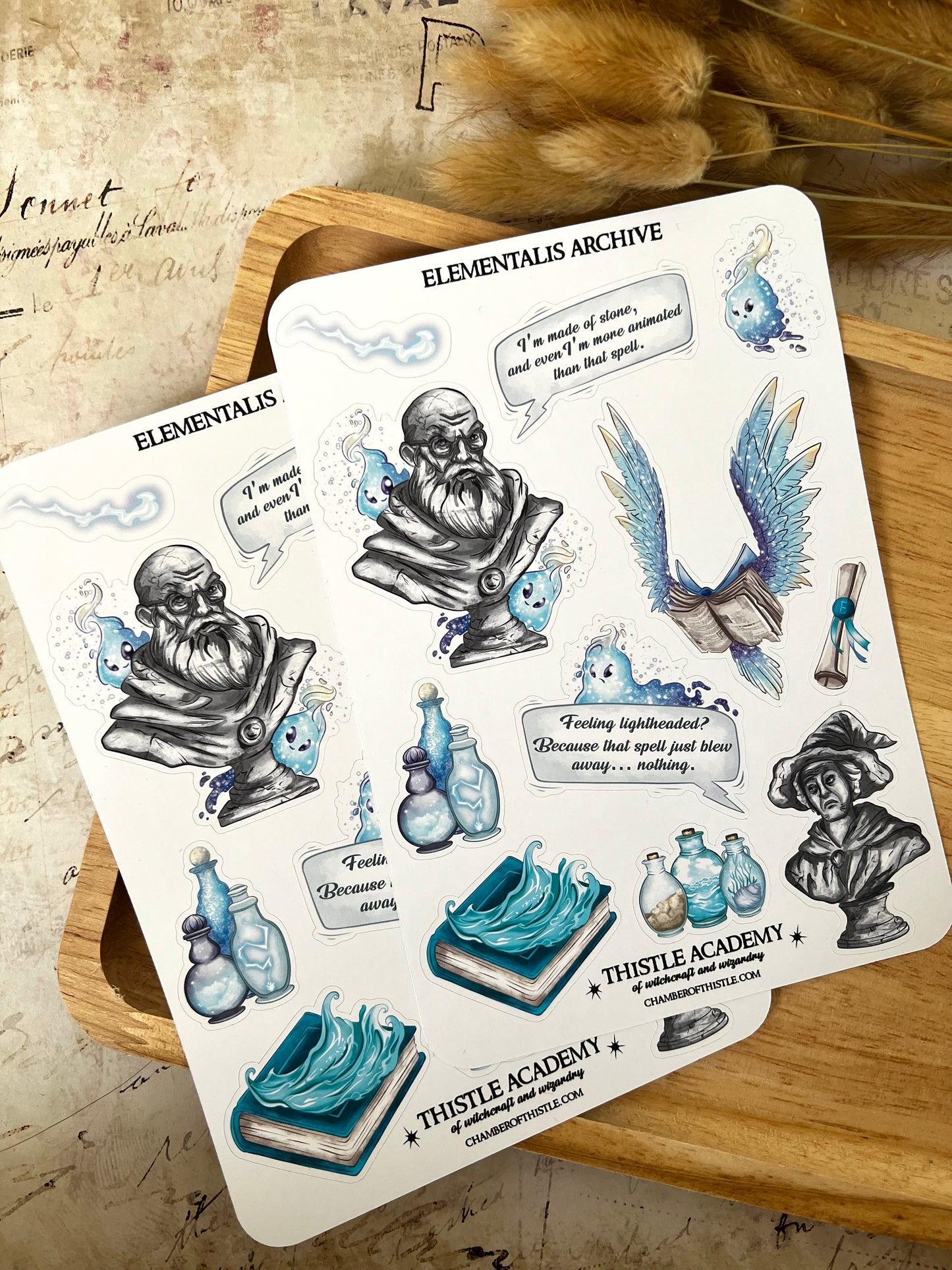 Elementalis Archive sticker sheet