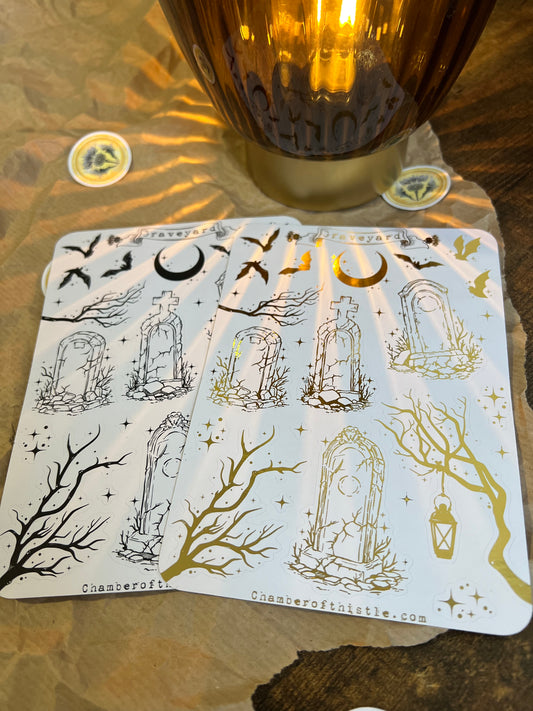 Graveyard sticker sheet