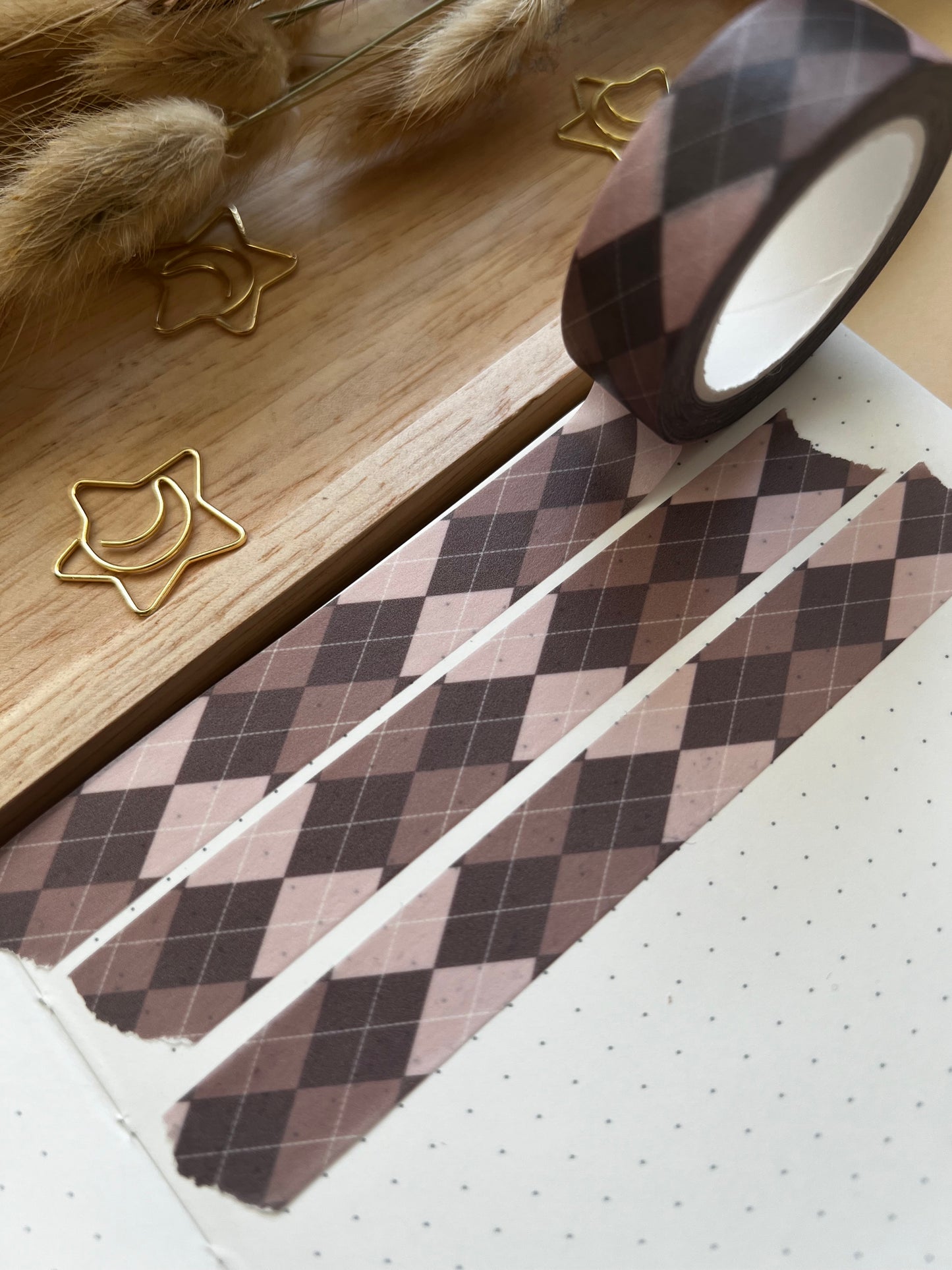 Brown diamond washi tape