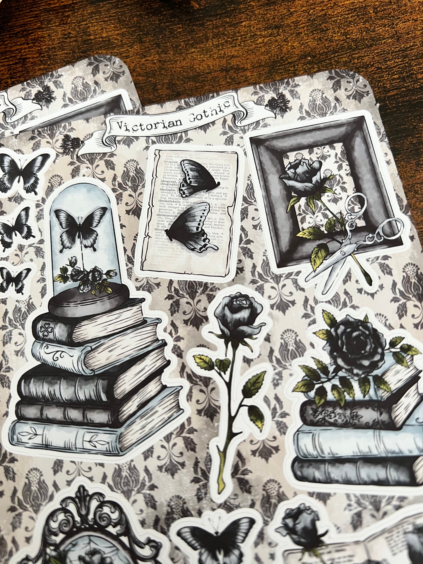 Victorian gothic sticker sheet