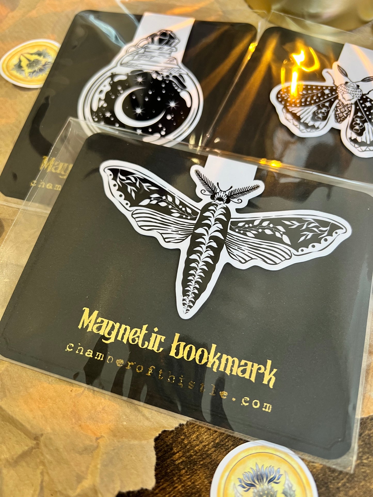 Magnetic bookmark Moth big