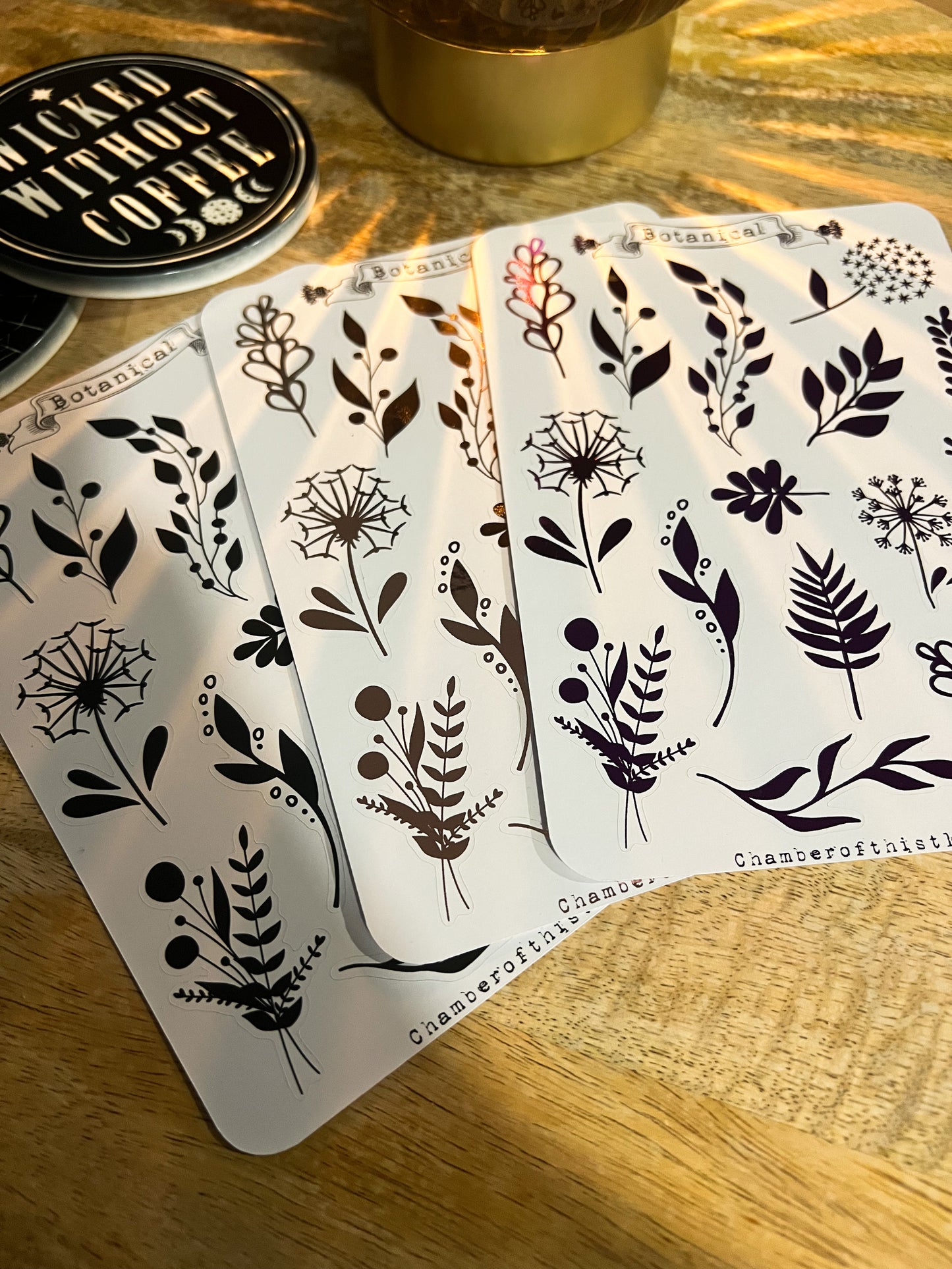 Botanical Sticker Sheet (Foil)