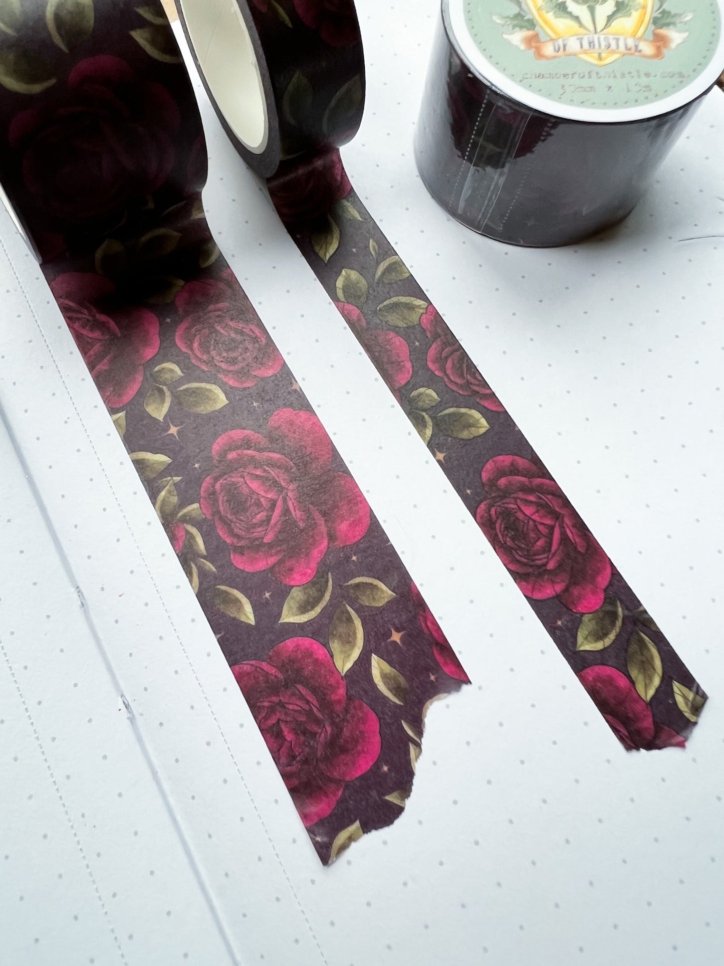 Red peonies washi tape