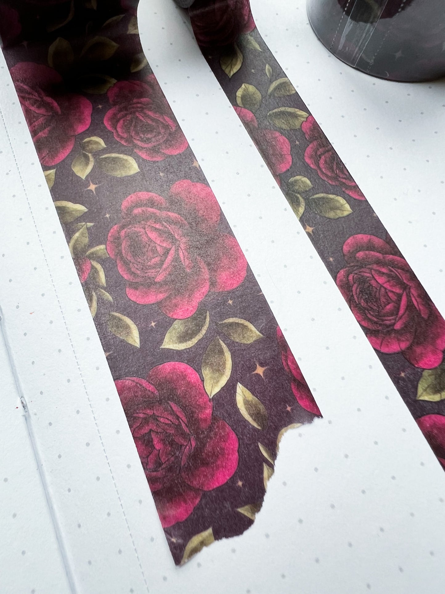 Red peonies washi tape