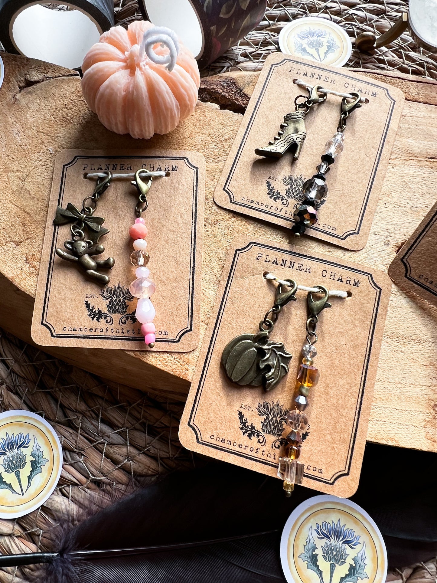 Set of planner charms