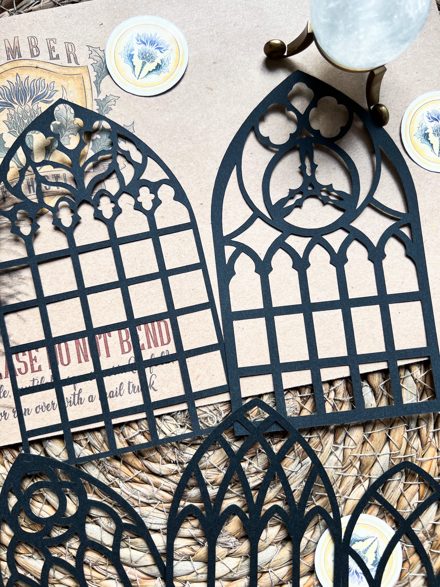 Gothic windows die cuts