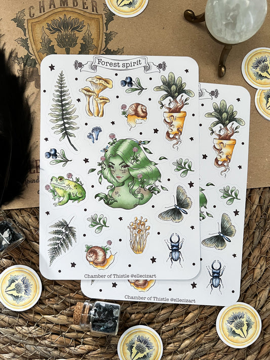 Forest spirit sticker sheet