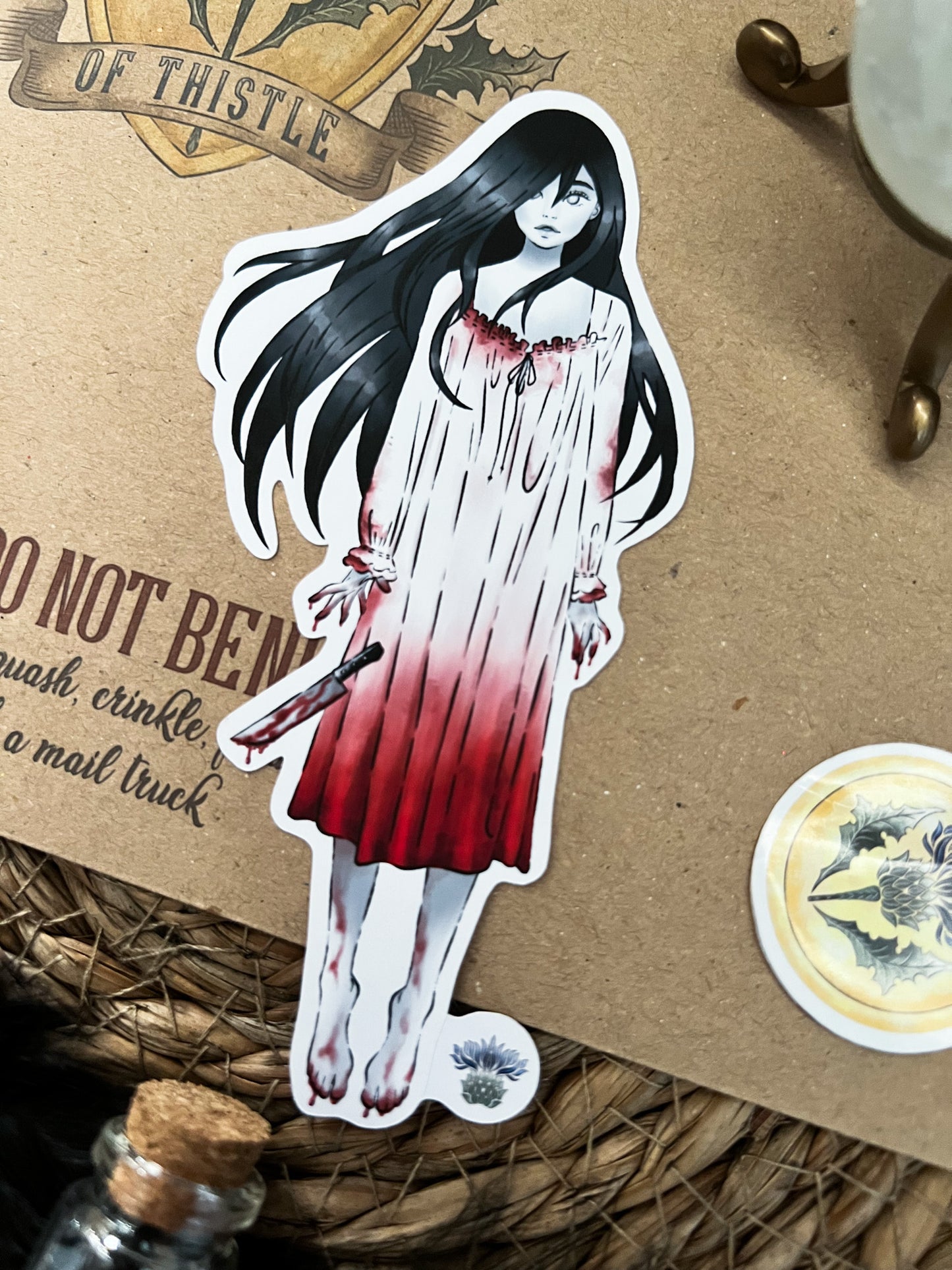 Ghost girl sticker