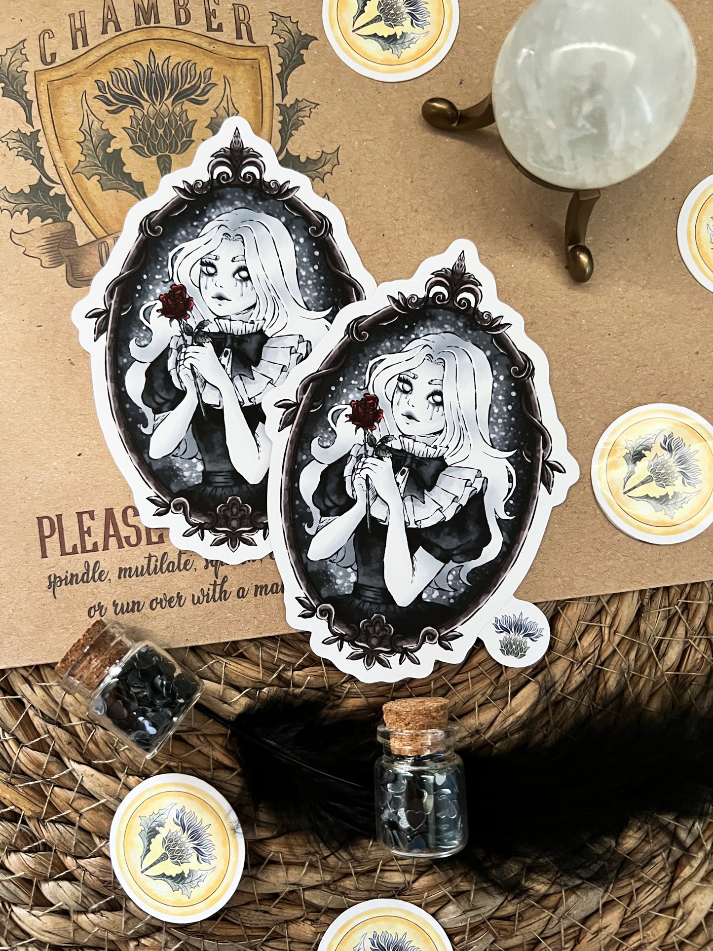 Ghost portrait sticker