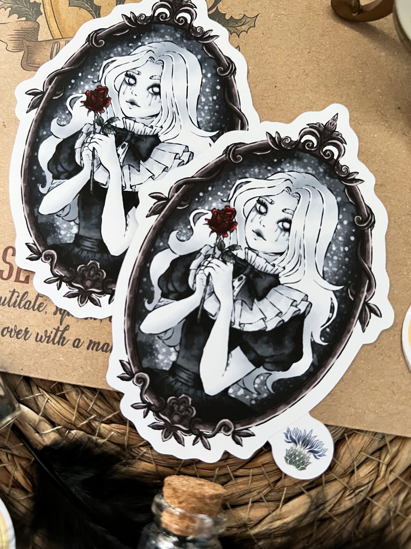 Ghost portrait sticker