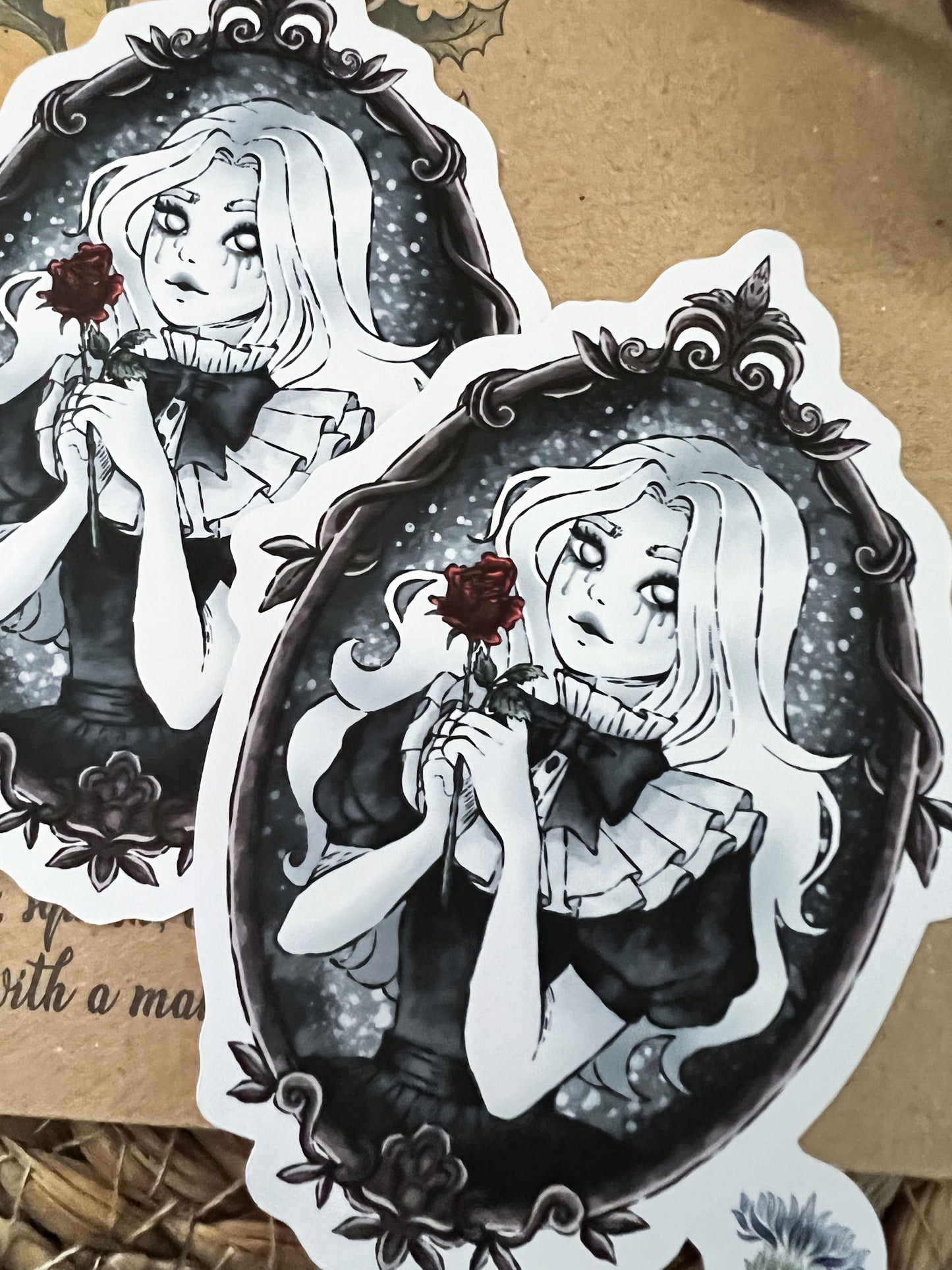 Ghost portrait sticker