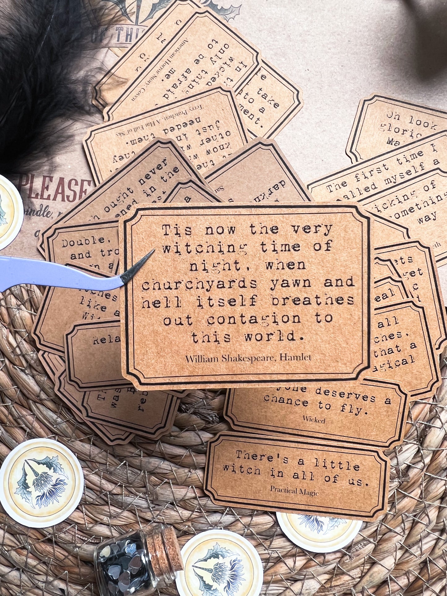 Witchy quotes die cuts