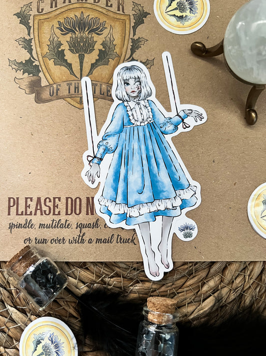 Puppet girl sticker